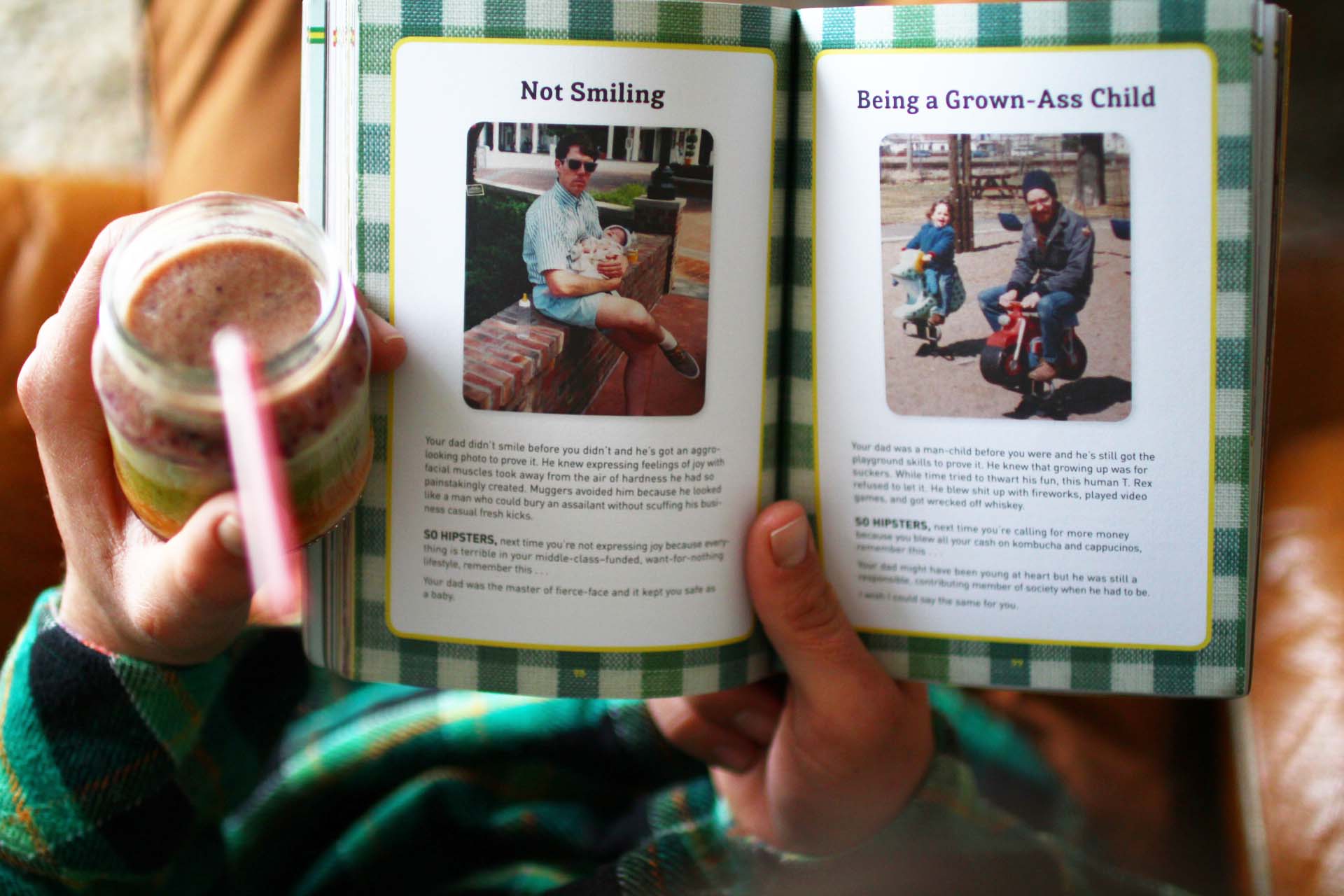 Read & Drink : Dads are the original hipsters de Brad Getty, rainbow smoothie