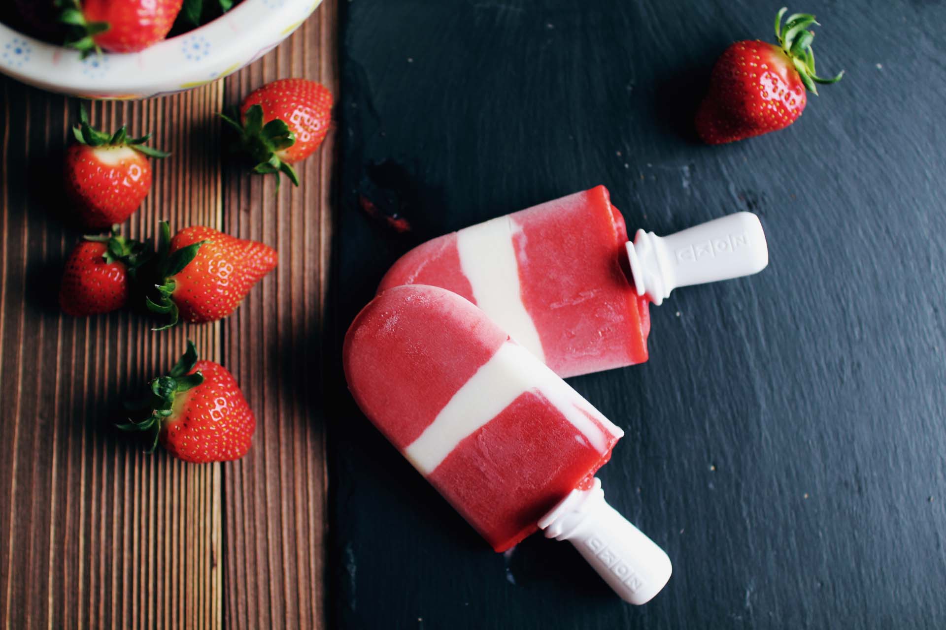 popsicle fraise yaourt