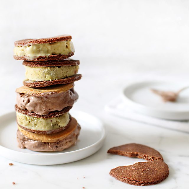 sandwich glacés au chocolat