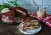 Gâteau de crêpes facile poires-chocolat