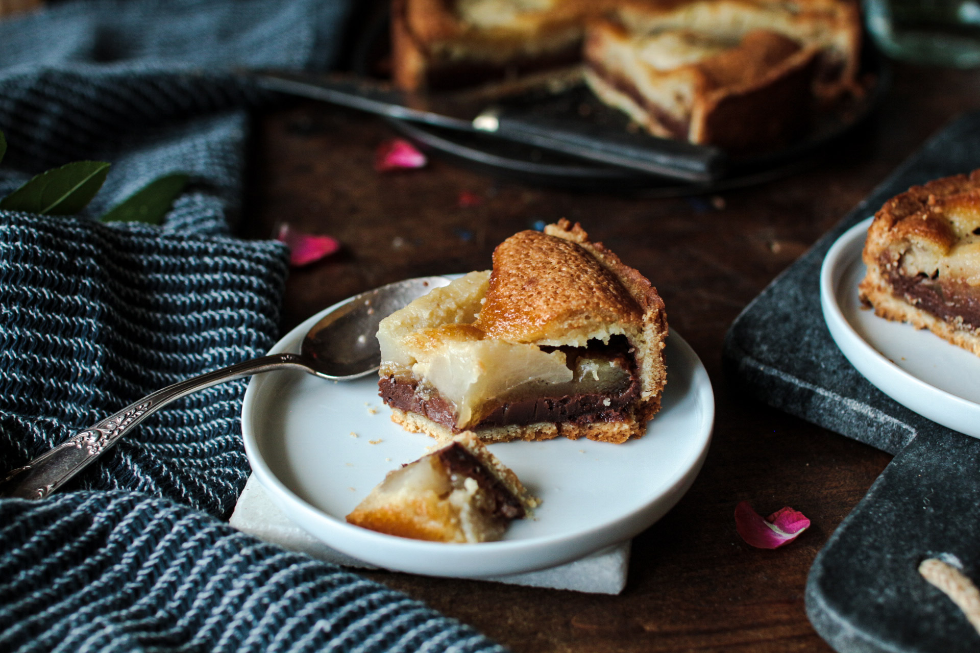 Recette de tarte poire-chocolat-amande