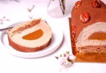 Bûche dulcey-pécan-passion : recette de Noël