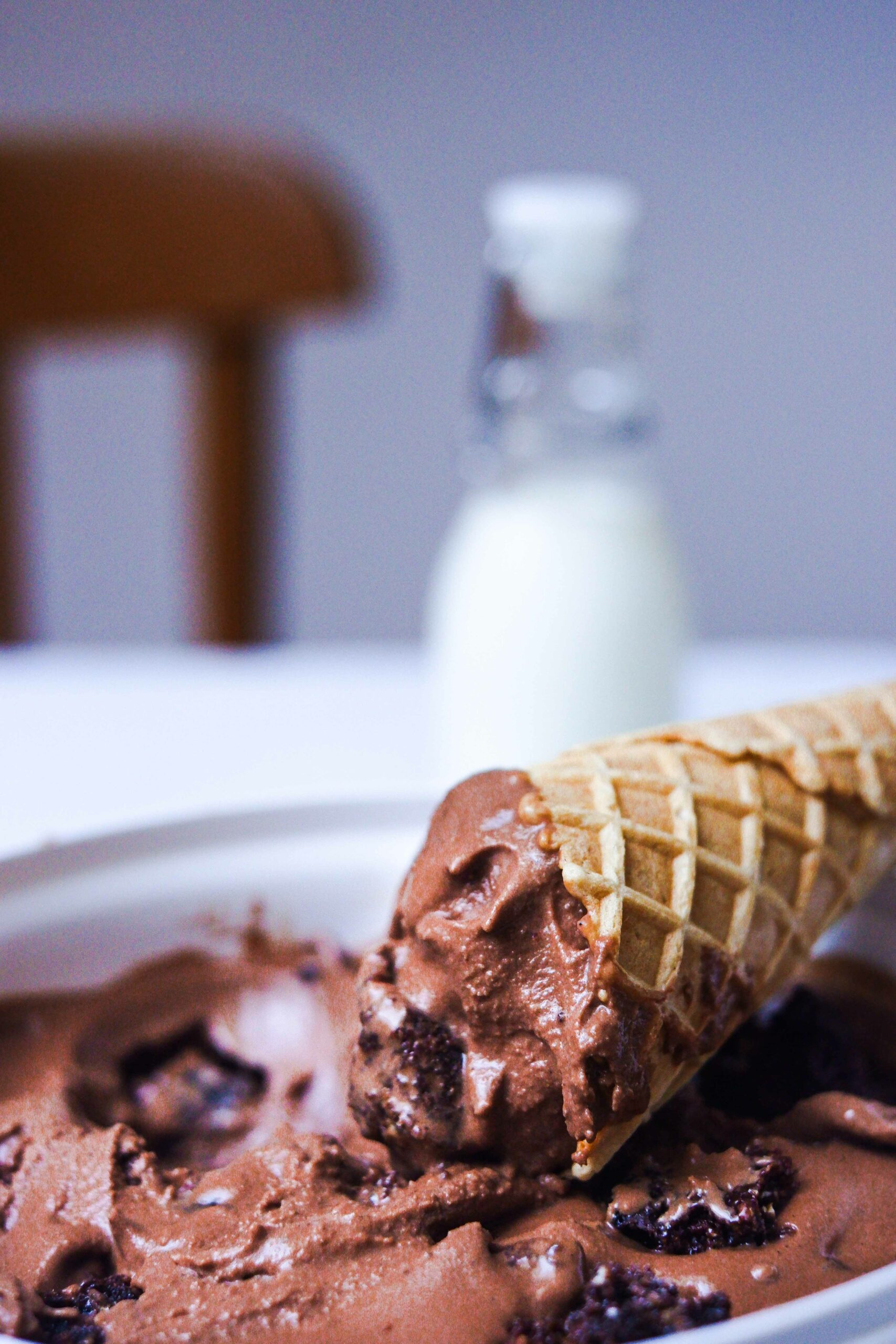 Glace facile au chocolat et au yaourt